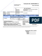 Cotización No: 2024010989 V-1: Descripcion Cantidad Unidad Costo Subtotal Itbms Total