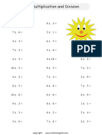 Basic Multiplicationand Division Skill Set II