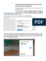 Manual de Acceso de Adobe Creative Cloud para Estudiantes y Docentes