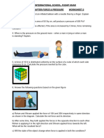 Amity International School, Pushp Vihar Class-Viii Chapter-Force & Pressure Worksheet-2