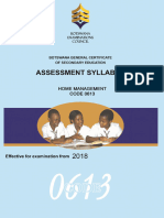 Home Management Syllabus