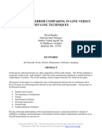 PH - REDUCING ERROR COMPARING IN-LINE VERSUS OFF-LINE TECHNIQUES