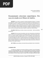 Documentando Colecciones Arqueologicas Dos Casos de Estudio