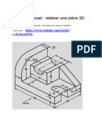 TD nr1 Autocad - Pièce1 en 3D