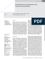 Acute Hypotensive Response To Continuous and Accumulated Isocaloric Aerobic Bouts