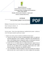 Atividade 4 - Fatores Que Afetam A Qualidade e Conservção Das Matérias-Primas