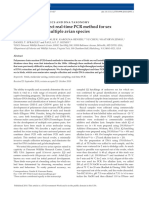 A Noninvasive, Direct Real Time PCR Method For Sex Determination in Multiple Avian Species