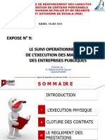 Le Suivi Operationnel de L'execution Des Marches Dps Pad