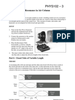 26-Sep-10 PHYS102 - 3: Resonance in Air Column