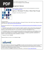 Hu Et Al 2022 Agency or Wholesale The Role of Retail Pass Through