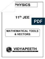 Physics: Mathematical Tools & Vectors