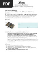 Embedded Firmware & Hardware Developer Assignment