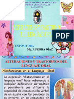 Alteraciones y Trastornos Del Lenguaje Oral