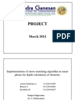 Implementation of Stereo Matching Algorithm in Smart Phone For Depth Calculation of Obstacles