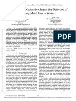 MEMS Based Capacitive Sensor For Detection of Heavy Metal Ions in Water