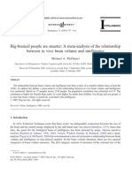 McDaniel - Big-Brained People Are Smarter - A Meta-Analysis of The Relationship Between in Vivo Brain Volume and Intelligence