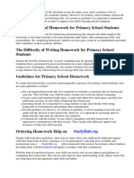 Homework Primary School Guidelines