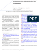 Characterizing Properties of Metal Powders Used For Additive Manufacturing Processes