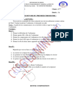 Sujet 2ème Devoir Du 1er T Informatique 6ème 2021-2022 CP D'enseignement General La Minuite