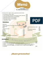 Menu Rincón Mágico