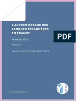 L'apprentissage Des Langues Étrangères en France