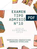 Examen Tipo Admisión N°10 - Semestral