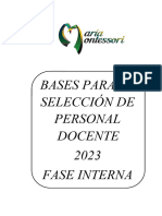 Bases Seleccion Docente 2023 Fase Interna