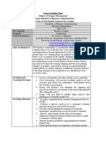 Course Outline of Strategic Management - BBA 6