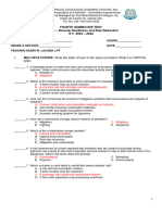 Cor 11 4TH Summative Test