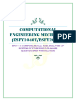 Unit - I System of Forces - Solved Numericals