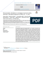 First-Principles Calculations To Investigate Structural, Elastic