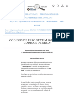 Códigos de Erro Do Statim 2000 (Novos Códigos de Erro)