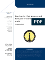 Construction Cost Management For WTP 4 November 2012