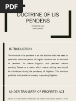 Doctrine of Lis Pendens