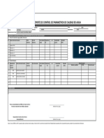 Formato Monitoreo de PARAMETROS DE CALIDAD DE AGUA