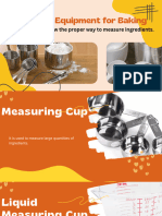 Measuring Equipment For Baking