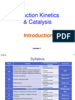 RKC - Lecture Note 1 - Introduction To Catalysis