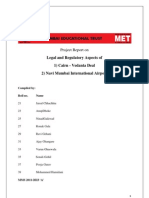 Legal and Regulatory Aspects of 1) Cairn - Vedanta Deal 2) Navi Mumbai International Airport