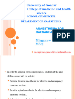 Anesthesia For Cesearan Section (Autosaved)