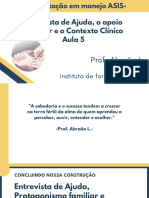 Entrevista de Ajuda, o Apoio Familiar e o Contexto Clínico Aula 5