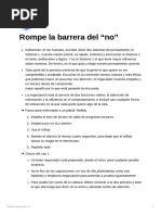 Rompe La Barrera Del "No"