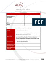 CV014 - Informe Final de La Práctica Del Estudiante