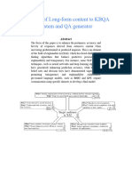 Anatomy of Long-Form Content To KBQA System and QA Generator