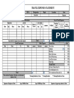 Travel Sheet Format