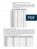 Problemas Propuestos-Diferencia de Medias-Medianas Pareadas