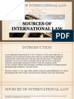 Sources of International Law: Pratiksha Sharma Sem-7, Roll No - 305/20 Sec - F