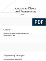 Chapter 1 Introduction To Object Oriented Programming