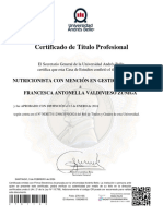 Certificado de Titulo