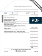 University of Cambridge International Examinations General Certificate of Education Advanced Level