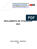 Reglamento Titulacion 2022